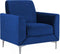 FENES - Fauteuil - Blauw - Fluweel