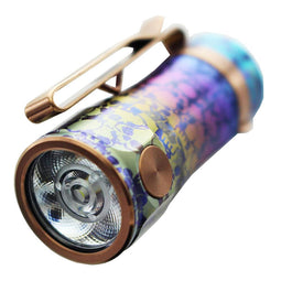 Fenix E16 Ti Titan LED flashlight, color phantom blue with Li-ion battery and micro USB charging cab