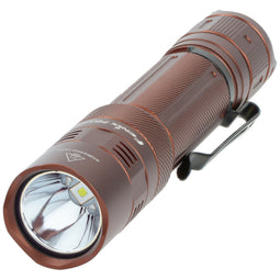 Fenix PD32R LED flashlight brown, tactical flashlight, silent limit switch, incl. ARB-L18-3400 Li-Io