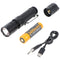 Fenix PD32R tactical LED flashlight, instant strobe, max. 1400 lumens, silent limit switch, incl. AR