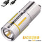 Fenix UC02SS LED keychain light, with battery and charging cable, color gold