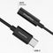imoshion USB-C naar AUX Kabel - 8.6 centimeter - 3.5mm Audio Kabel - Zwart