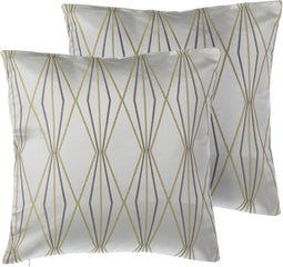 FENNEL - Sierkussen set van 2 - Grijs - 45 x 45 cm - Polyester