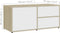 vidaXL - Tv-meubel - 80x34x36 - cm - bewerkt - hout - wit - en - sonoma - eikenkleurig