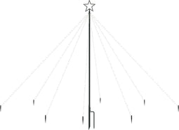 vidaXL - Kerstboomverlichting - waterval - met - 400 - LED's - binnen - buiten - 2,5 - m