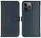 Selencia iPhone 15 Pro Max - Echt Lederen Bookcase - 3 Pashouders - Blauw