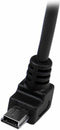 StarTech.com USBAMB2MD - 2 m mini USB-kabel A-naar-mini-B met neerwaartse hoek - Zwart