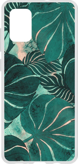 Hoesje Siliconen Geschikt voor Samsung Galaxy A71 - Design Backcover siliconen - Meerkleurig / Monstera