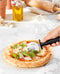 Triangle RVS Pizzasnijder 7cm - Zwart Heft