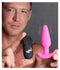 XR Brands Vibrating Silicone Butt Plug with Remote Control pink