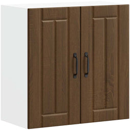 vidaXL - Keukenwandkast - Lucca - bewerkt - hout - bruin - eikenkleur