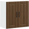 vidaXL - Keukenwandkast - Lucca - bewerkt - hout - bruin - eikenkleur