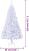 vidaXL - Kunstkerstboom - met - dikke - takken - 120 - cm - PVC - wit