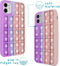 iMoshion Hoesje Geschikt voor iPhone 11 Hoesje Siliconen - iMoshion Pop It Fidget Toy - Pop It hoesje - roze