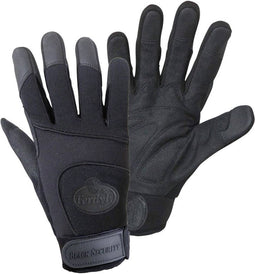 FerdyF. BLACK SECURITY Mechanics 1911-7 Montagehandschoen Clarino kunstleer Maat (handschoen): 7, S EN 388 Cat II 1 paa