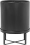 Ferm Living - Bau Pot - Bloempot met schaal - Zwart - Small