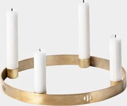 Ferm Living Circle Kandelaar Rond Messing Ø25 cm