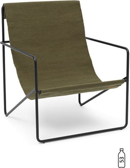 ferm LIVING - Desert Stoel - zwart - Olive
