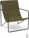 ferm LIVING - Desert Stoel - zwart - Olive