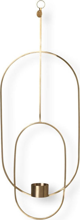 Ferm Living - Hangende Theelichthouder Deco - Ovaal - Messing
