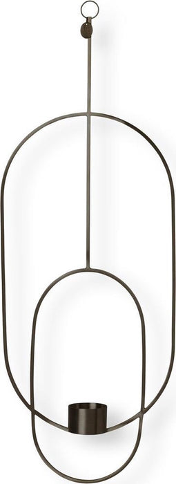 Ferm Living - Hangende Theelichthouder Deco - Ovaal - Zwart