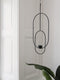 Ferm Living - Hangende Theelichthouder Deco - Ovaal - Zwart