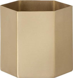 Ferm Living Hexagon Pot Brass - Goud - Large