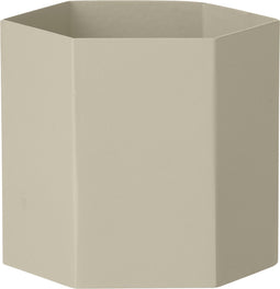 Ferm Living Hexagon Pot plantenbak large grijs
