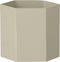 Ferm Living Hexagon Pot plantenbak large grijs