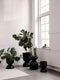 Ferm Living - Hourglass Pot - Bloempot - Large - Zwart - Ø: 50 x H: 73 cm