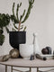 Ferm Living - Hourglass Pot - Bloempot - Small - Zwart - Ø: 30 x H: 42.5 cm