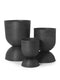 Ferm Living - Hourglass Pot - Bloempot - Small - Zwart - Ø: 30 x H: 42.5 cm
