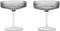 Ferm Living Ripple Champagne Saucers - Set van 2 - Smoked Grey