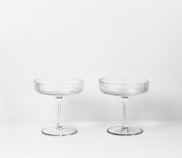Ferm Living Ripple Glass Champagneglas- Set van 2