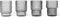Ferm Living Ripple Kleine Borrelglazen - Set van 4 - Smoked Grey