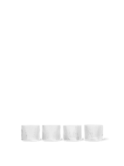 Ferm living - Ripple Low Glasses - Set van 4