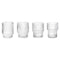 Ferm Living - Ripple - Mini Glazen - Jeneverglazen - Borrelglazen - Set van 4 - Helder - Glas