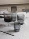 Ferm Living Ripple Wijn Glas - Set van 2 - Smoked Grey