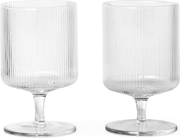 Ferm Living - Ripple Wine Glasses Set Of 2 - Clear (100488211)