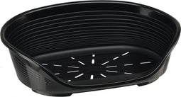 Ferplast Hondenbed Plastic Deluxe Zwart - Hondenmand - 49x36x17.5 cm