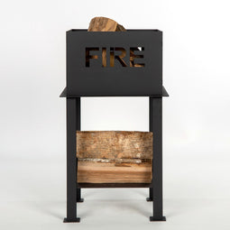Ferro Duro - Gepoedercoat Zwart – Tuin – Haard – Outdoor Vuurkorf – Brandhout – Houtkachel – Vuurkorven Voor Buiten – Terrashaard – Kachel Sfeer – Haardblokken – Kampvuur – Garden