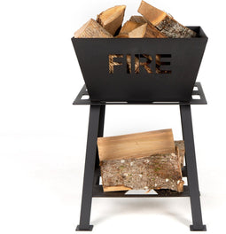 Ferro Duro - Gepoedercoat - Zwart – Tuin – Haard – Outdoor Vuurkorf – Brandhout – Houtkachel – Vuurkorven Voor Buiten – Fire Bowl vuurschaal – Terrashaard – Kachel Sfeer – Haardblokken – Kampvuur – Garden - vaderdag cadeau