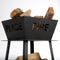 Ferro Duro - Gepoedercoat - Zwart – Tuin – Haard – Outdoor Vuurkorf – Brandhout – Houtkachel – Vuurkorven Voor Buiten – Fire Bowl vuurschaal – Terrashaard – Kachel Sfeer – Haardblokken – Kampvuur – Garden - vaderdag cadeau
