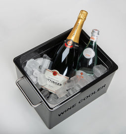 Ferro Duro - metalen ijsemmer - Champagne ijs emmer met handvat - Champagnekoeler - Drankemmer - Wijnkoeler