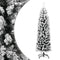 vidaXL - Kunstkerstboom - met - sneeuw - smal - 150 - cm - PVC - groen