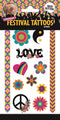 Festival Tattoos met glitter - Tijdelijke Tattoo - Body Glitter - Plak Tattoos - Nep Tattoo - Zomer Tattoo - Stand Tattoo - Fake Tattoo - Kinderen en volwassenen - 1 Vel met 12 tattoos