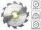 Festool Cirkelzaagblad 12 tanden PW diameter 160 x 2.2 x 20mm (Prijs per stuk)