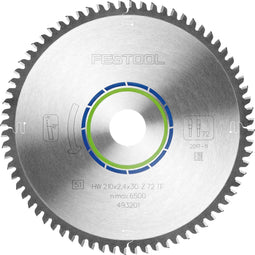 Festool Cirkelzaagblad voor Aluminium | Aluminium/Plastics | Ø 210mm Asgat 30mm 72T - 493201