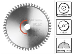 Festool Cirkelzaagblad voor Laminaat | Laminate/HPL | Ø 168mm Asgat 20mm 52T - 205766
