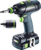 Festool T 18+3 C3,1-Plus 18V Li-Ion accu schroefboormachine set (2x 3,1Ah) in systainer - 50Nm - 45mm - koolborstelloos